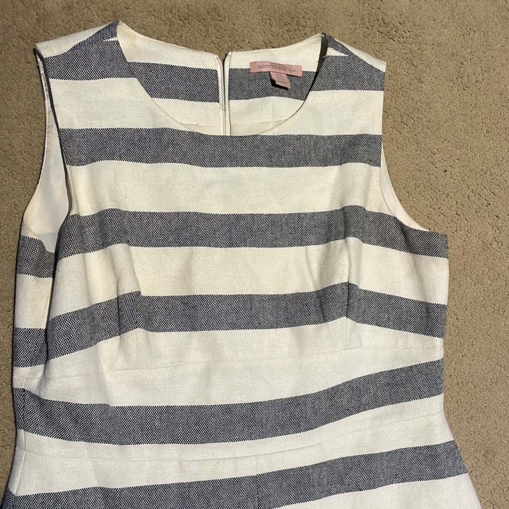 Striped linen dress.